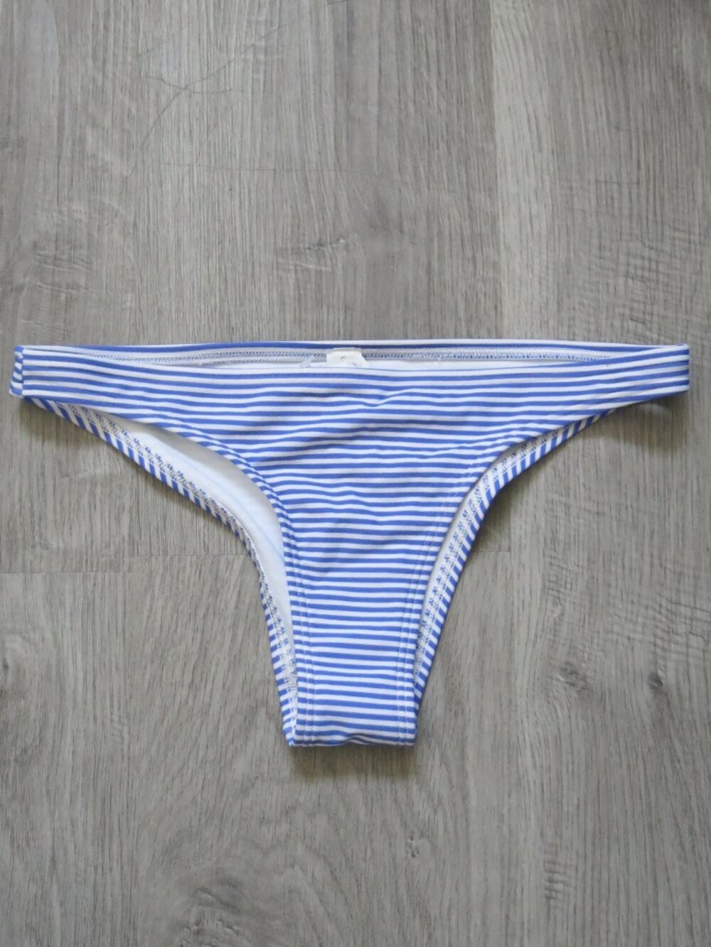 Aerie Blue White Stripe Bikini Bottom - Size XS
